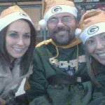PACKER Fan Friends at Christmas Day Game at Lambeau